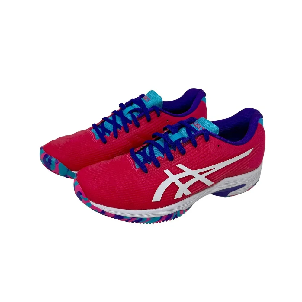 Asics Solution Speed FF Tennis Shoes Pink Blue 1042A130 Women's Size 8 FlyteFoam